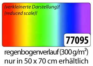 Fotokarton 50x70cm Regenbogen mit EAN,300g