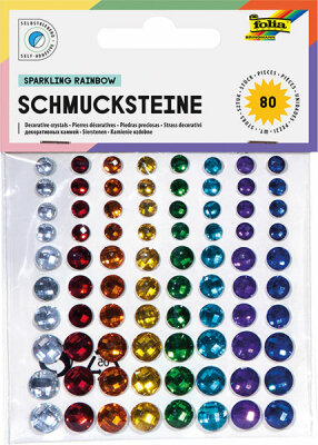 Schmucksteine selbstkl. Rainbow, 80 Stück