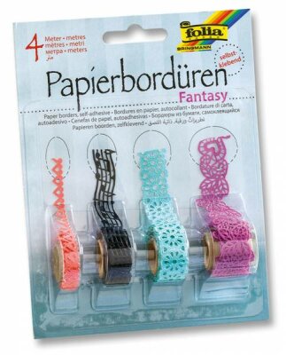 Papierbordüren Fantasy 4 Rollen a 1m, selbstkl.