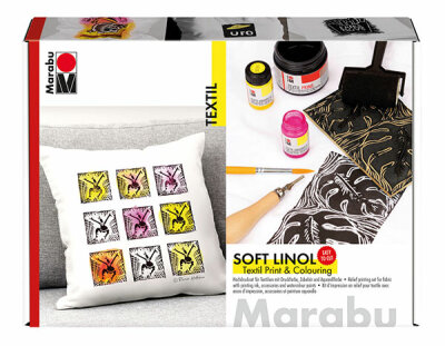 Marabu Soft Linol Print & Colouring Set