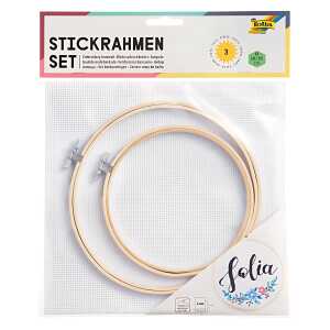 Stickrahmen 2er-Set inkl. Aida-Stoff