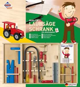 Laubsägeschrank 24-teilig - ab 8 Jahren - made in Germany