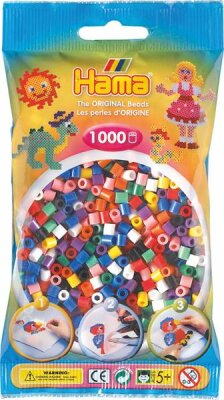 Hama Perlen Beutel 1000er 10 Farben gemischt