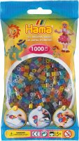 Hama Perlen Beutel 1000er transp. Farben gemischt