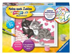 Malen nach Zahlen Bild 120x85mm Kuschelkatzen