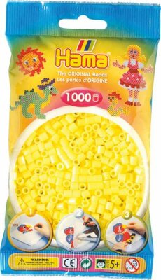 Hama Perlen Beutel 1000er Pastell-Gelb