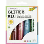 Glitterpulver, Streukappe 5 Tuben a 14g, 5 Farben