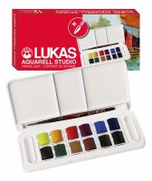 Aquarellkasten Travelbox mit Pinsel Studio Aquar.