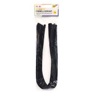 Chenilledraht 8mm schwarz FOLIA 77890 50cm 10ST