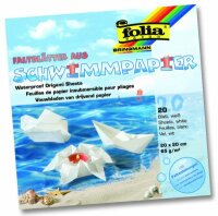 Schwimmpapier 65g 20x20cm 20 Blatt weiß