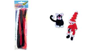 Chenilledraht 8mm weiss FOLIA 77800 50cm 10ST