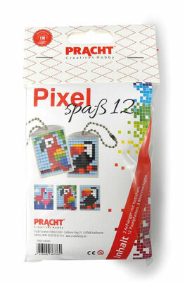 Pixel Spaß 12 klein 2 Medaillons mit Kette