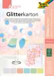 Glitterkarton-Block Pastell 17,4 x 24,5 cm - 6 Blatt...