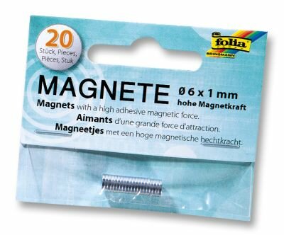 Magnete 20 Stück, Ø 6mm x 1mm