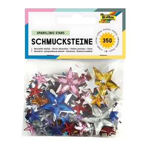 Schmucksteine Sterne FOLIA 1243 Gr.+Farb sort 350ST