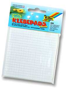 Klebepads 800ST weiß 5x5mm FOLIA 23055 je 400ST 2mm 3mm