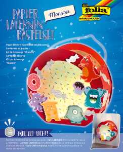 Bastelset Laterne mit LED FOLIA 68104 Monster