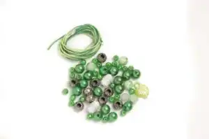 Perlen-Set grün-weiß 7610877462875