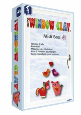 Window Clay Midi-Box 300g Dose - Fensterknete Werkzeug, Zahlen 0-9