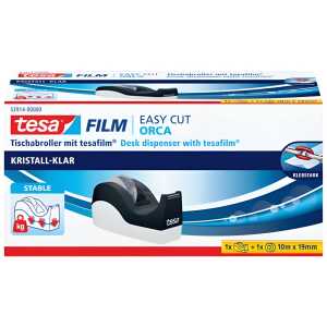 Tischabroller Easy Cut Orca - für Rollen bis 33m : 19mm, schwarz/weiß