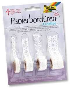 Deko Papierbordüre 4RL sortiert FOLIA 13802 Creative selbstklebend