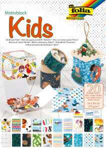 Bastelblock Kids 20BL sort. FOLIA 48949 24x34cm