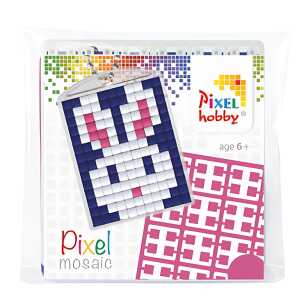 PRACHT Pixel Schlüsselring Set Hase