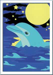 Malen nach Zahlen Bild 85x120mm Kleiner Delfin