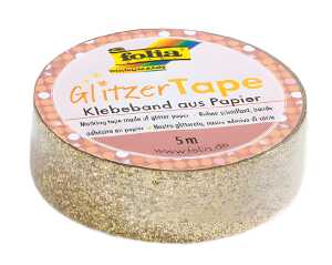 MAX BRINGMANN Glitzer-Tape, gold 15mmx5m