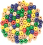Holzperlen FSC100% 10 mm bunt-mix, 47 Stück