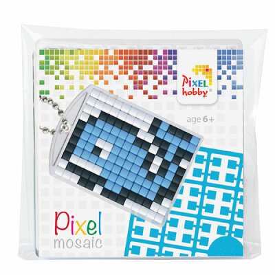 Pixel Schlüsselring Set Wal