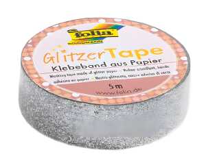 MAX BRINGMANN Glitzer-Tape, silber 15mmx5m