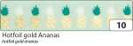 Washi Tape 5 m x 15 mm gold Ananas - mit Heißfolien...