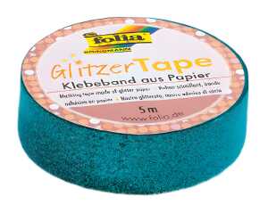 MAX BRINGMANN Glitzer-Tape, türkis 15mmx5m