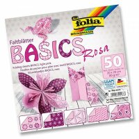 Faltblätter Basics, rosa 80g/m², 20x20cm, 50...