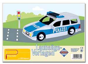 Laubbsägevorlage Motiv Polizei - ab 6 Jahren