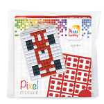 Pixel Schlüsselring Set Rennauto
