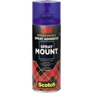 3M Sprühkleber Spray Mount™ - wieder ablösbar, transparenter, 400 ml