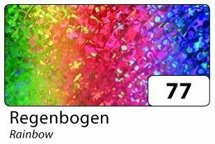 Holographische Folien Regenbogen 40cm x 1m