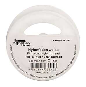 GLOREX Nylonfaden weiss 0,15mm 100m