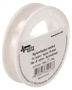GLOREX Nylonfaden weiss 0,15mm 100m