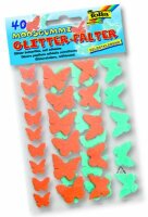 Moosgummi Glitter-Sticker 40 Stück