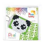 PRACHT Pixel Schlüsselring Set Panda