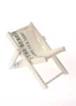 Liegestuhl Holz weiß, 16x9x1cm