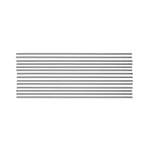 Verzierwachsstreifen 14Stück, 200x2mm, silber - halbrund