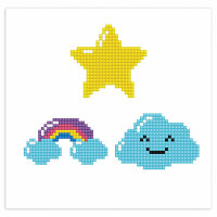 Diamond Dotz Dotzies Set Sticker Himmel - 1 Set = 3...