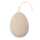 Kunststoff Ei weiß, flach zum Aufhängen, 10cm