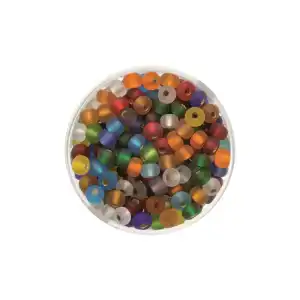 Rocailles 4,5mm 17g-Mix Matt-silbereinzug