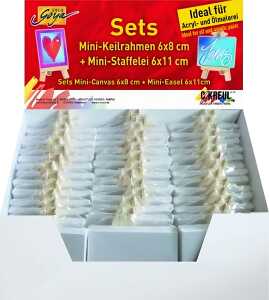 KREUL Sets Mini-Staffelei + Keilrahmen für Thekendisplay 36 St.
