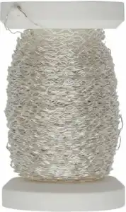 GLOREX Effektdraht silber 0,25mm 60m